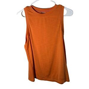 Marmot Athletic Tank Top Women's Medium Orange Sleeveless Round Neck Shirt